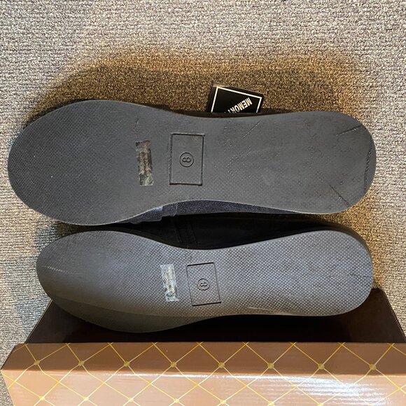 Godiva Metallic Black Flats 8 New In Box - Picture 6 of 9